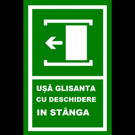 Placuta pentru usa glisanta spre stanga